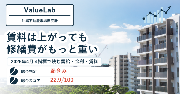 2026年4月の沖縄不動産市場温度計｜総合判定「弱含み」の背景と投資家への示唆