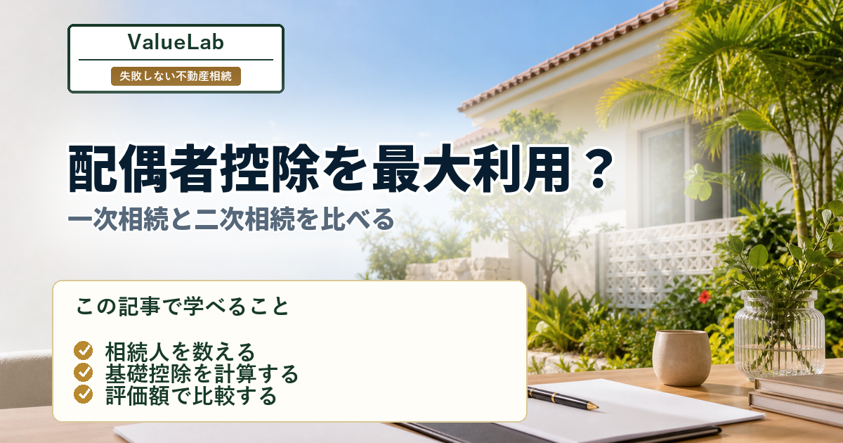 配偶者控除を最大利用してよいか？｜不動産相続で一次相続と二次相続を比べる