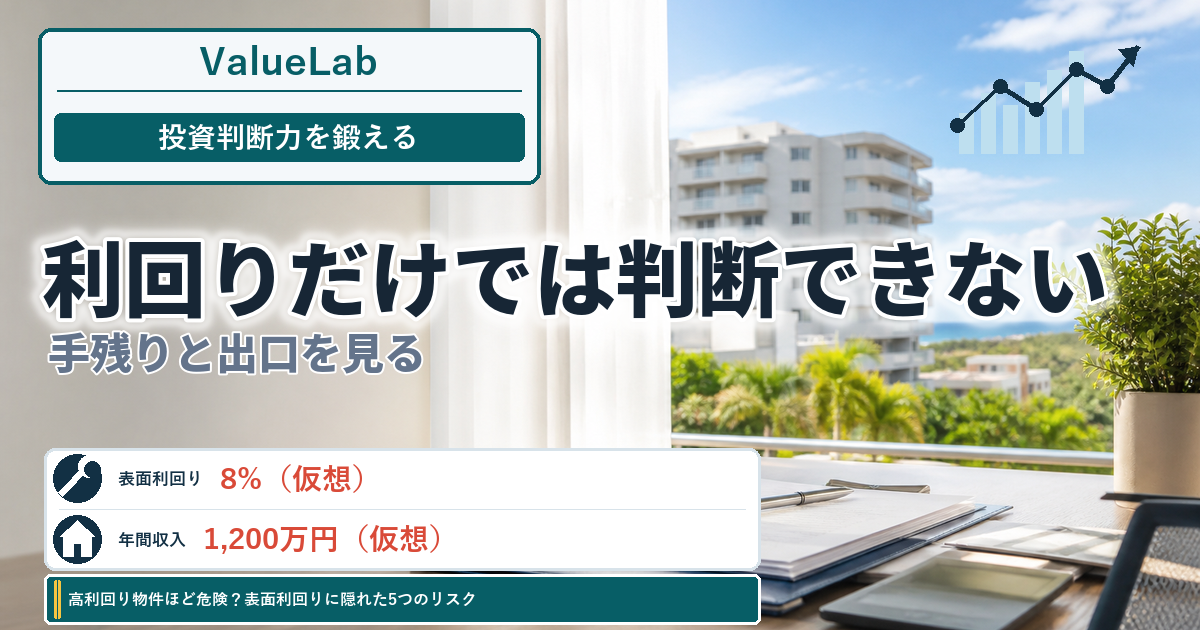高利回り物件ほど危険？ 表面利回りに隠れた5つのリスク